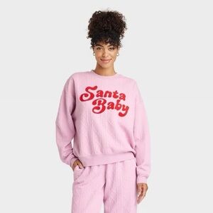 BNWT Grayson Threads Pink Sweater set “Santa Baby”
